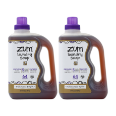 Indigo Wild 인디고 와일드 줌 런드리 솝 유향 & 몰약 64회분 1.89 L Zum Laundry Soap 64 fl oz 친환경 세탁세제, 2개, 1.89L