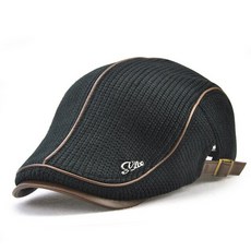 Wuaumx 가을 겨울 크로 셰 뜨개질 베레모 버클 모자 남성용 베레모 모자 여성용 군용 바이저 Thicken Wool