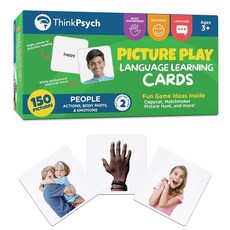 ThinkPsych Real People 플래시카드 - 150개의 신체 부위 감정 및 동사 언어 치료 재료 자폐증 학습 자료를 위한 사실적인 그림 카드 유아용 부위 169712