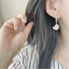 순금무광귀걸이