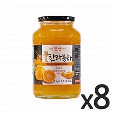 꽃샘 꿀한라봉차 1kg 과일청 에이드 카페용 퓨레 수제청 액상차