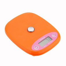 Weiketerui 미니 전자식 주방 저울, 주황색, 7kg/1g