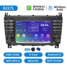 메르세데스 벤츠 E 클래스 W211 E200 E220 E300 E350 E240 E280 CLSCLASSW219 용 멀티미디어 GPS 네비게이션 오디오 안드로이드 1, 4)2GB 32GB ROMOBD2CAM