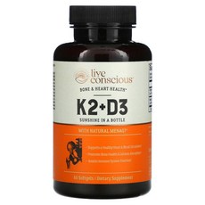 라이브웰 Live Conscious K2+D3 Bone Heart Health 60 Softgels 324471