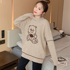 디리안 곰돌이 하프넥 니트_248559