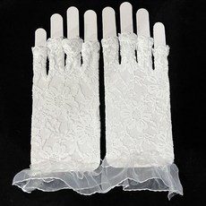 여자꽃레이스반장갑