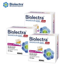  Biolectra 바이오렉트라 마그네슘 400mg ultra Direct 독일직배송, 78g, 3개 