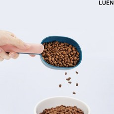 LUEN 비브기 사료 스푼 강아지 애견 고양이 애묘 캣 집게 가정 매장 업소 용품 다용도 멀티, 1개, 네이비핑크