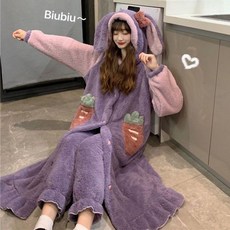 극세사 양털 토끼 캐릭터 후드 밍크 집순이 입는담요 토끼