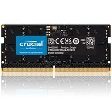 마이크론 크루셜(Crucial) 노트북 DDR5 PC5-38400(4800MHz) CL40 32GB 정품 램 제한적 평생 보증 공식 수입원 정품, 1개