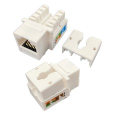 CAT5E RJ45 키스톤 잭 여성 커플러 삽입 스냅인 커넥터 소켓 어댑터, 1개