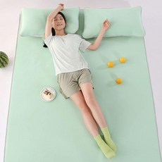 더블 침대 시트 여름 아이스 돗자리 세탁 가능 에어컨 소프트 시트 시트 아이스 통기 침구 더블 침대 시트 아이스 시트