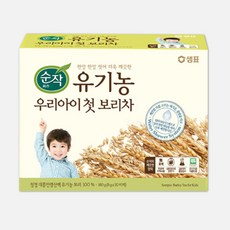 샘표 순작 유기농 우리아이 첫 보리차 160g 캠핑간식 건강차 직장인 학생, 30개