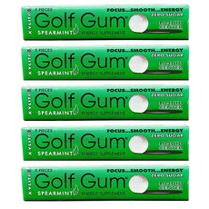 Golf Gum 골프 껌 에너지 서플리먼트 스피아민트 츄잉껌 5피스 5팩
