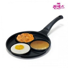 [Y+1] 퀸센스 팬 인덕션 IH 블랙에디션 에그팬 (3구), 본상품선택, 1개