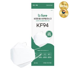 KF94 키퍼 비포레 미세먼지 차단 3D 4중구조 대형 화이트 1매입, KF94 키퍼 비포레 대형 화이트 1매입