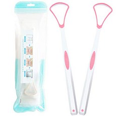 [2PCS Set] Premium Tongue Scraper Cleaner Oral Scrapers Fresh Breath Dirty Sweeper Food Grade Si, 1