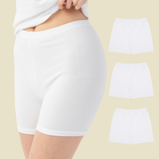 [국내생산] 이지온 이너코튼쇼츠 속바지 3부 white 3p