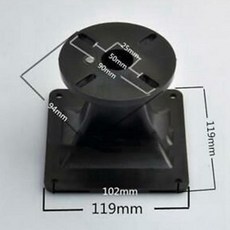 자동차 트위터 경적 스피커 플랫 마우스 베이스 스테이지 연결 시트 120x120mm, 1개, 한개옵션0