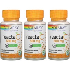 솔라레이 Solaray Reacta-C 리액타 C 500mg 농축 바이오플라보노이드 200mg 60정 3병, x, 1개