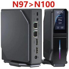 미니PC SZBOX S1 인텔 N97 최대 36GHz 윈도우 11 DDR4 3200MHz 16GB 512GB 와이파이 6 BT52 RGB 라이트 게임 컴퓨터 PK N100