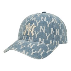 (정품)MLB 엠엘비 모노그램 데님 볼캡 NY (BLUE)