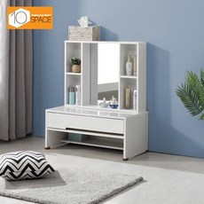 텐스페이스 10SPACE 루체 좌식 800 수납겸용 화장대 LS102, 화이트