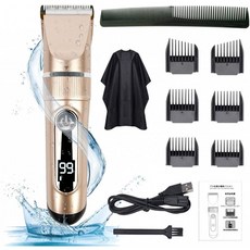 전기 이발기 IPX7 방수 세척 가능 28 단계 조절 가능 0.8-30mm 대응 헤어 커터 수염 트리머 이발 세트 US, 1, 단일상품