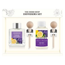더허브샵 차량용 디퓨져 본품 50ml + 리필 50ml 선물세트, 레몬라벤더, 1세트