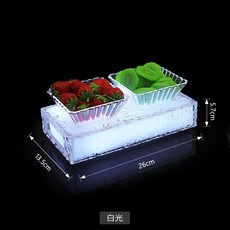 과일안주접시 LED 접시 바 노래방 업소 불 파티 그릇, 아이스패턴2바백색광, 1개