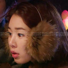 [문스샵] 풍성한 여우털귀마개 겨울귀마개 털 폭스털 라쿤퍼 라쿤털 라쿤 따뜻한 폭스 여자 여성 방한 골프 스키장 폭스퍼 귀마개 헤어밴드 이어 밴드 귀도리