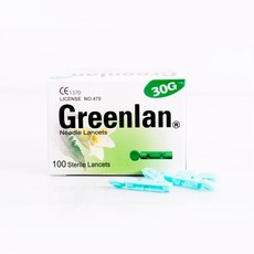 Greenlan 란셋 30G 100pcs 사혈침 채혈기 채혈침