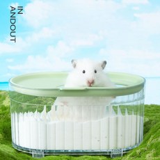 애니멀커플 햄스터 목욕통 클린스파 모래존, 화이트, 1개