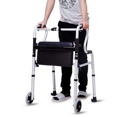 노인 워커 보행차 알루미늄 안전 수술 보행보조기 접이식 용품, 1개