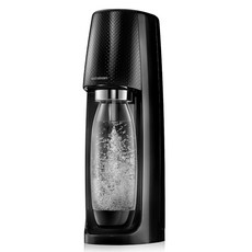 공식 소다스트림 Spirit 스피릿 스타 킷 블랙 머신 본체 60L 가스 1병 보틀 1개 1.0L 세트 ｜ 탄산수 메이커 전원 불필요 카트리지 불필요 가스 실린더식 병의 탈착, 상세페이지 참조