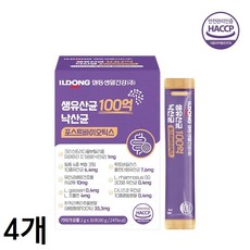 일동생활건강 생유산균 100억 낙산균 포스트바이오틱스 2g 30포, 4개, 30회분