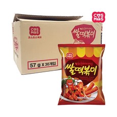 코스모스제과 쌀떡볶이과자스낵 1박스 57g 30개, 57g x 30봉입