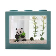 세남자바스켓 귀여운 동물친구들 국산 마리모 키우기 DIY세트, 대나무판다+레트로블루 블럭