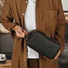 남자 파우치 백 가죽 손가방 남성 클러치백 핸드폰수납가방 캐쥬얼크로스백