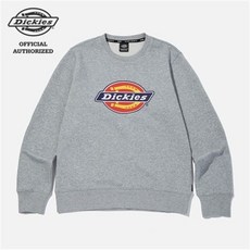 디키즈 455 컬러로고 기모 맨투맨 그레이 DSQ3UTMT455