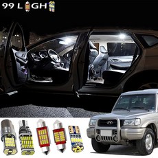 갤로퍼 LED 실내등 도어 풋 트렁크 글러브박스 화장 거울 LED 번호판등, 번호판등 T10 2개, 1개