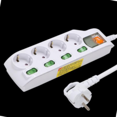멀티코드 개별 메인 스위치 4구 (2호) 1.5M 16A KS 678000EA, 본상품, 1개