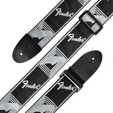 FENDER 2 MONOGRAMMED 블랙/LT 그레이/DK 혼합색상 GUITAR STRAP 기타스트랩