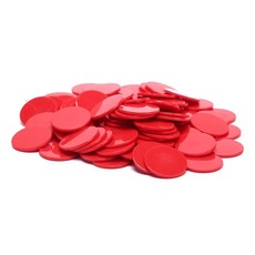100 개/몫 9 색 25mm 플라스틱 포커 칩 카지노 빙고 마커 토큰 재미 가족 클럽 보드 게임 장난감 크리 에이 티브 선물, [03] red, 빨간색