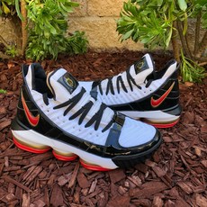 164612 나이키 LeBron 16 Remix 남자 화이트블랙-METALLIC 골드 BASKETBALL SHOE CD2451-101