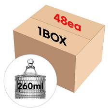 캔들 용기 메리고 라운드 투명 260ml-48개(1BOX) 크리스탈, 48개