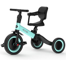 에이블 트라이크 1-3세용 newyoo 세발자전거 등받이와 안전 벨트가 있는 유아용 자전거 균형 완벽한 소년 소녀 생일 선물 및 장난감 조정 가능한 시트 페달다크 그레이 TR007, [01] TR001, [02]