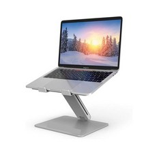루쓰몰 알루미늄 노트북거치대-LH2 접이식 Z형 노트북거치대 받침대 독서대 Laptop Stand Holder MacBook Stand, 실버