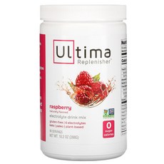 Ultima Replenisher 전해질 드링크 믹스 라즈베리 288g 10.2oz, 1개 - uwatec