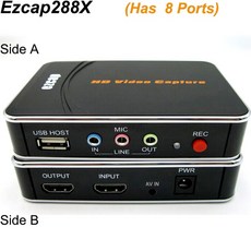 비디오 테이브 USB 변환 HDMI AV 캡처 카드 PS4 게임 STB VHS 캠코더 카메라 PC 녹화 플래시 디스크 라인 루프 마이크, 02 Ezcap 288X, 2.Ezcap 288X